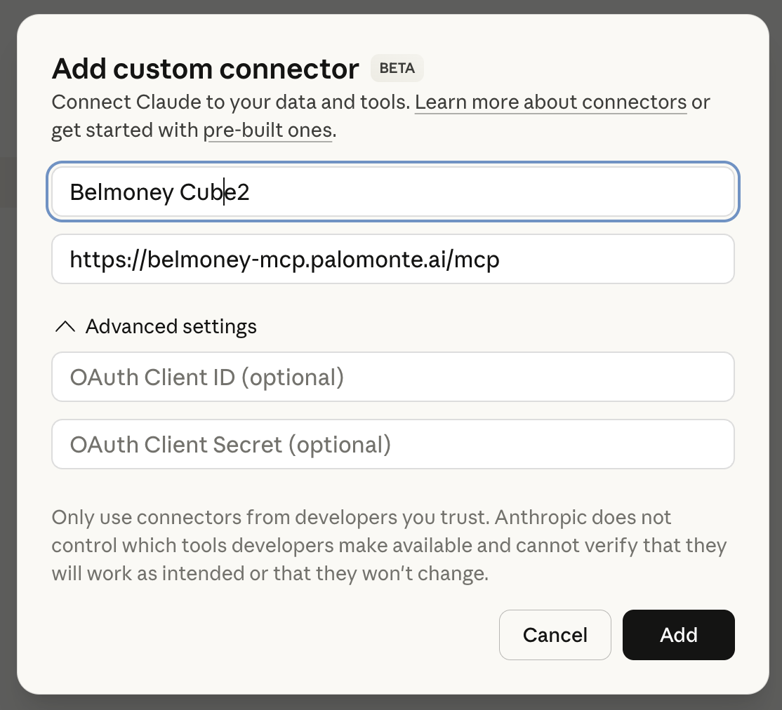 Add custom connector